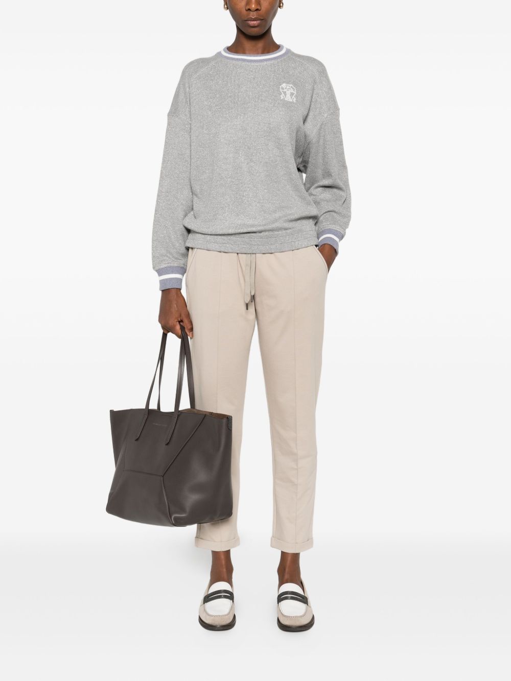 BRUNELLO CUCINELLI Cotton Sweatpants with Drawstring and Cuffed Hems
