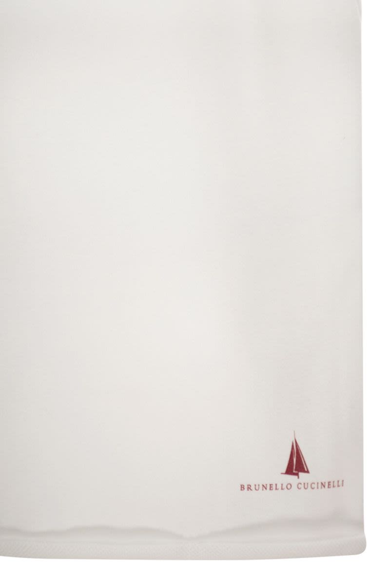 BRUNELLO CUCINELLI Sporty Mini Bermuda Shorts with Drawstring