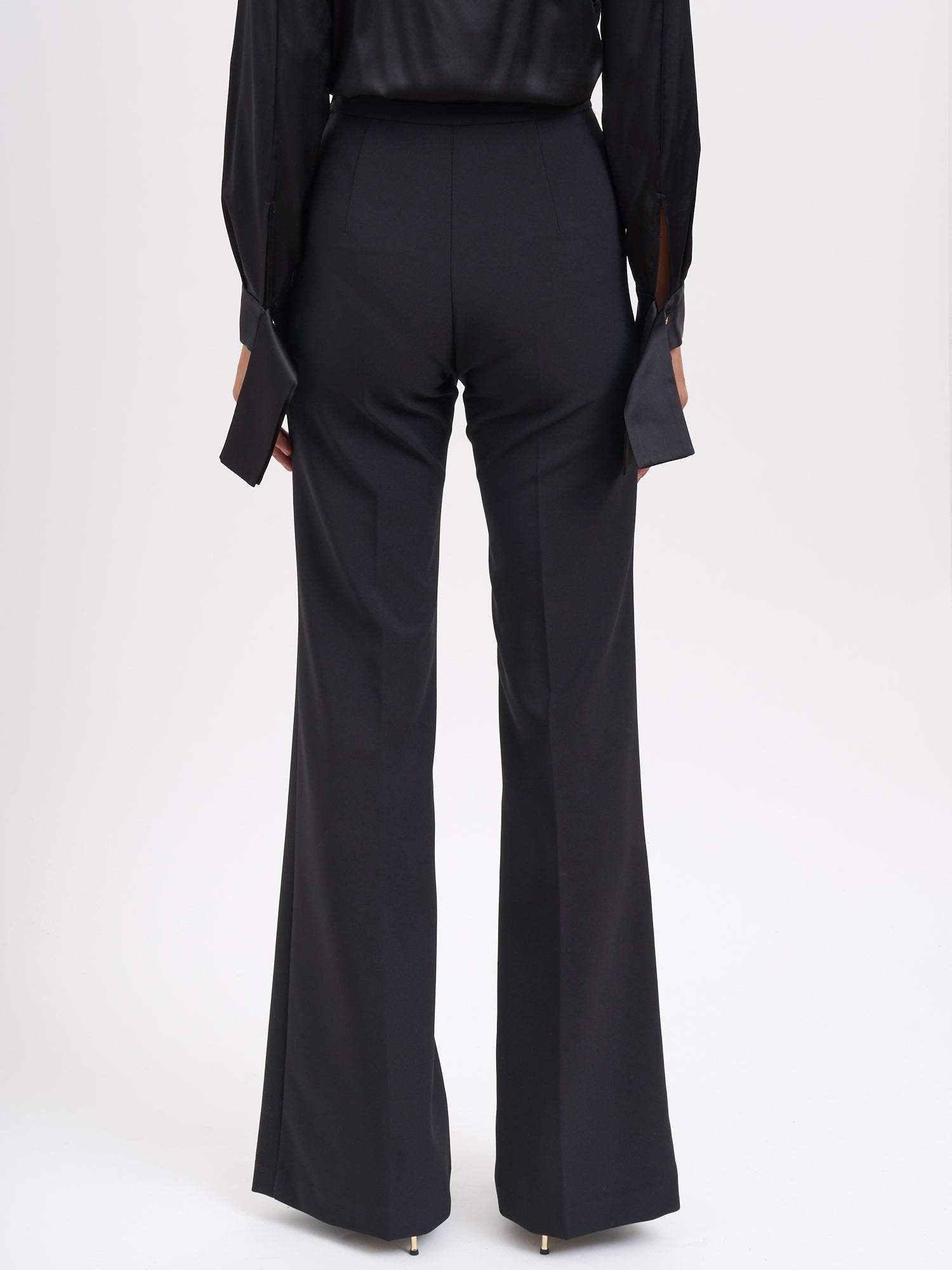 ELISABETTA FRANCHI Double Crepe Trousers Size 40
