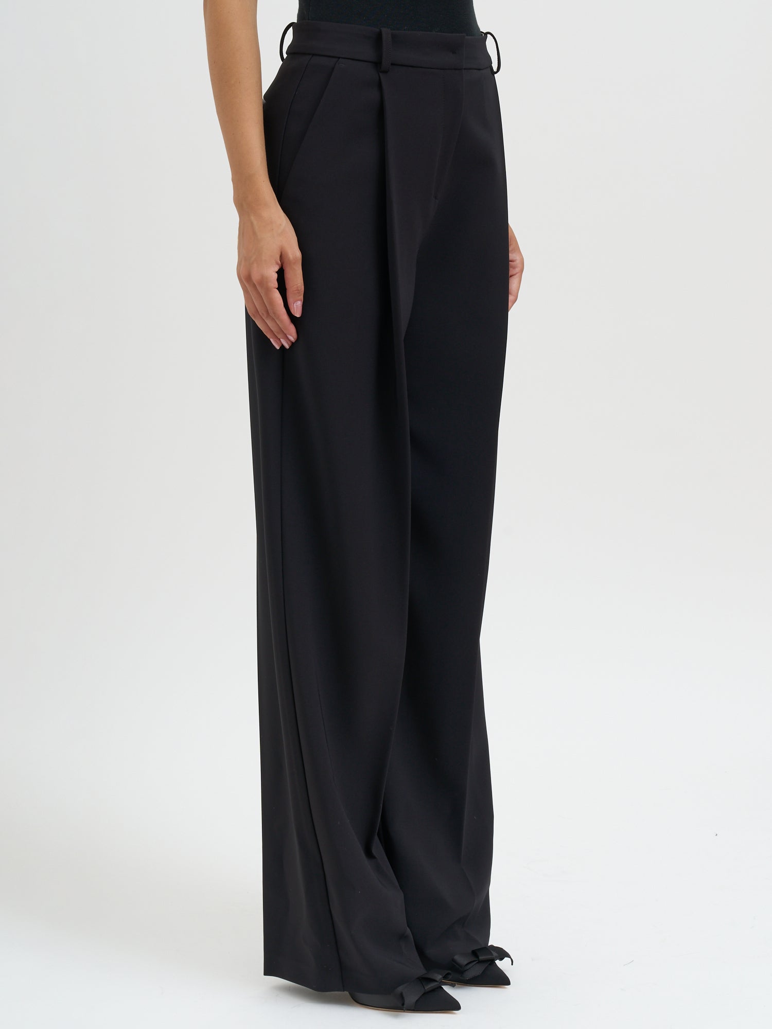 ELISABETTA FRANCHI Lightweight Crepe Trousers - Size 40 IT