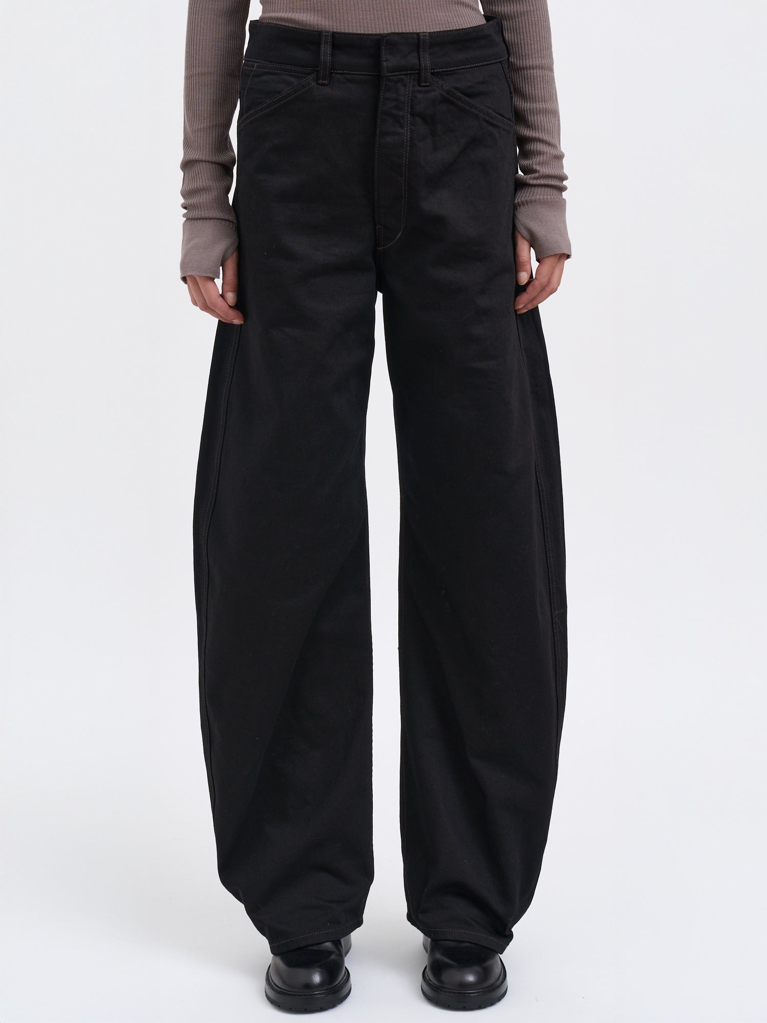 LEMAIRE Curved High-Waisted Pants for Women