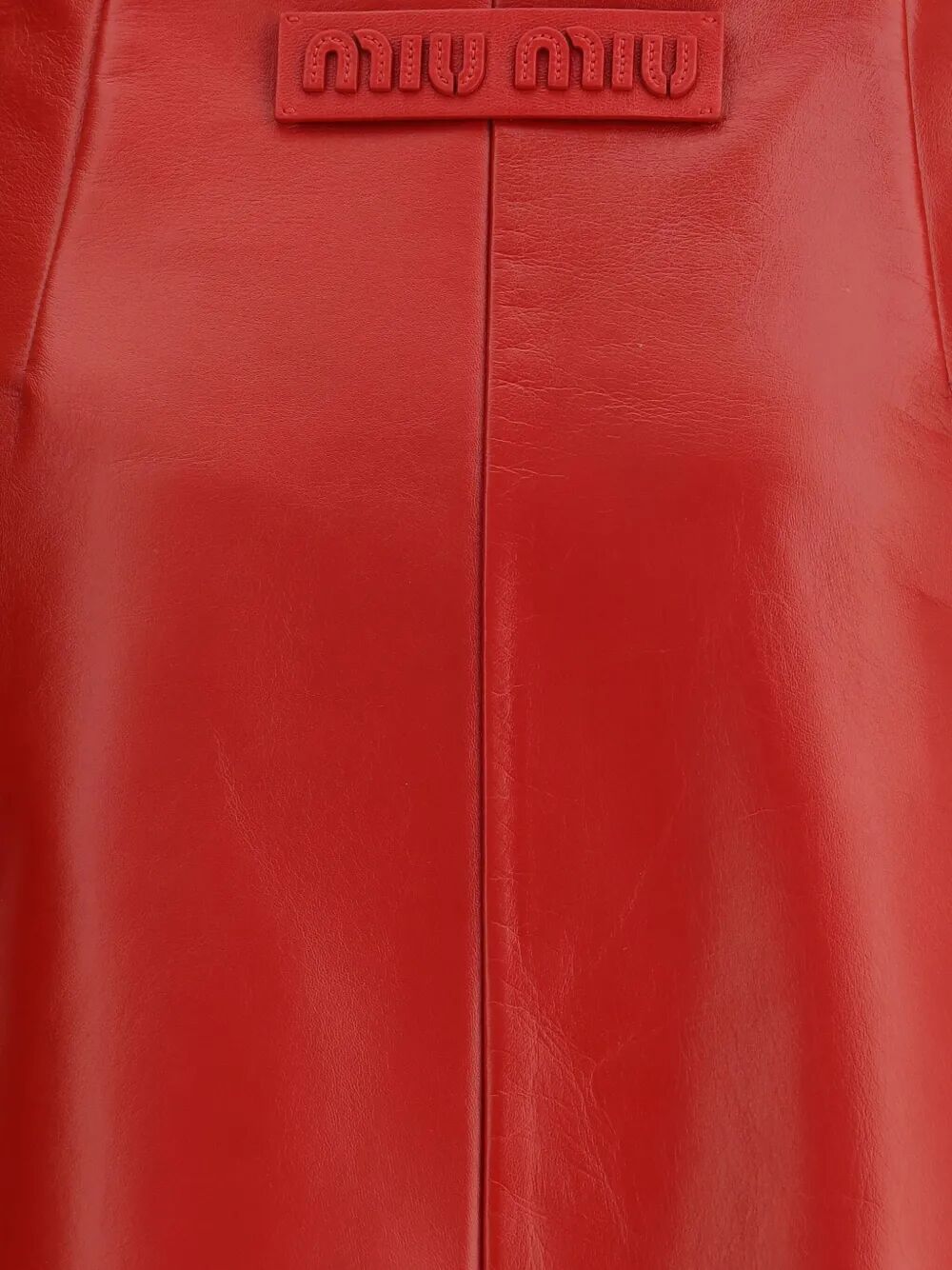 MIU MIU Nappa Leather Skirt - Regular Fit