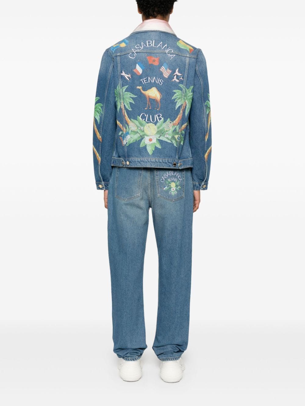 CASABLANCA Printed and Embroidered Denim Jeans for Men - FW24