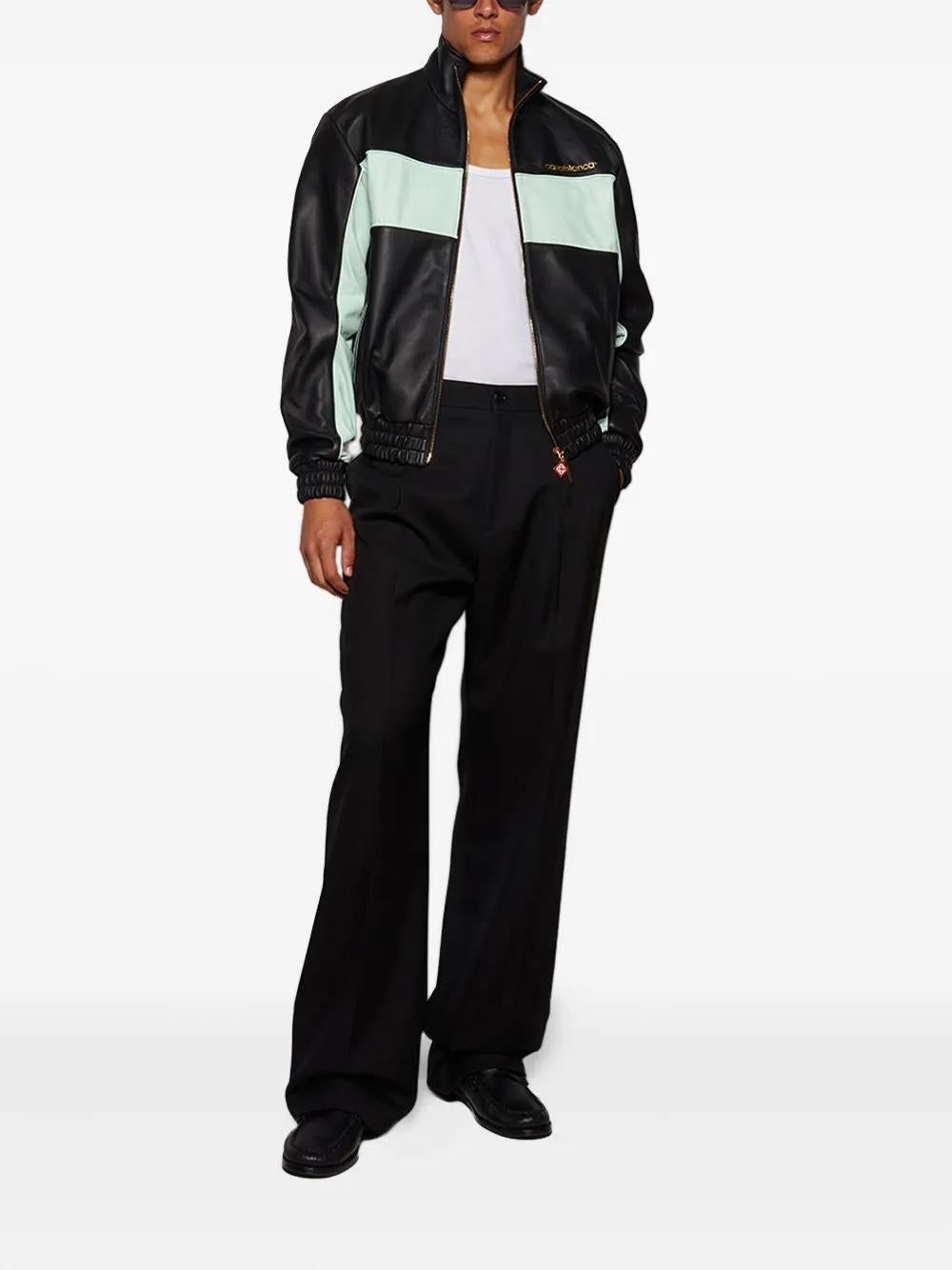 CASABLANCA Panelled Leather Jacket