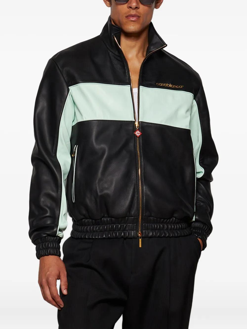 CASABLANCA Panelled Leather Jacket