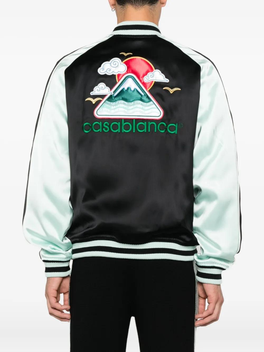 CASABLANCA Embroidered Logo Bomber Jacket