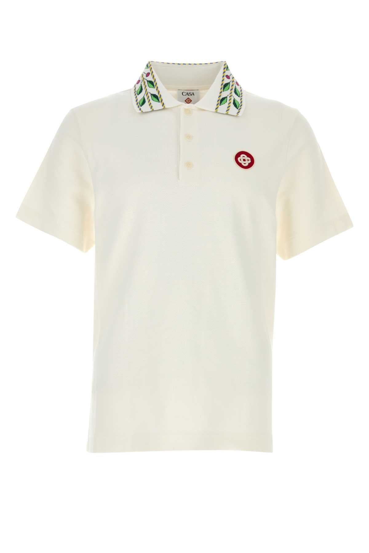 CASABLANCA Organic Cotton Polo Shirt for Men - FW25 Collection