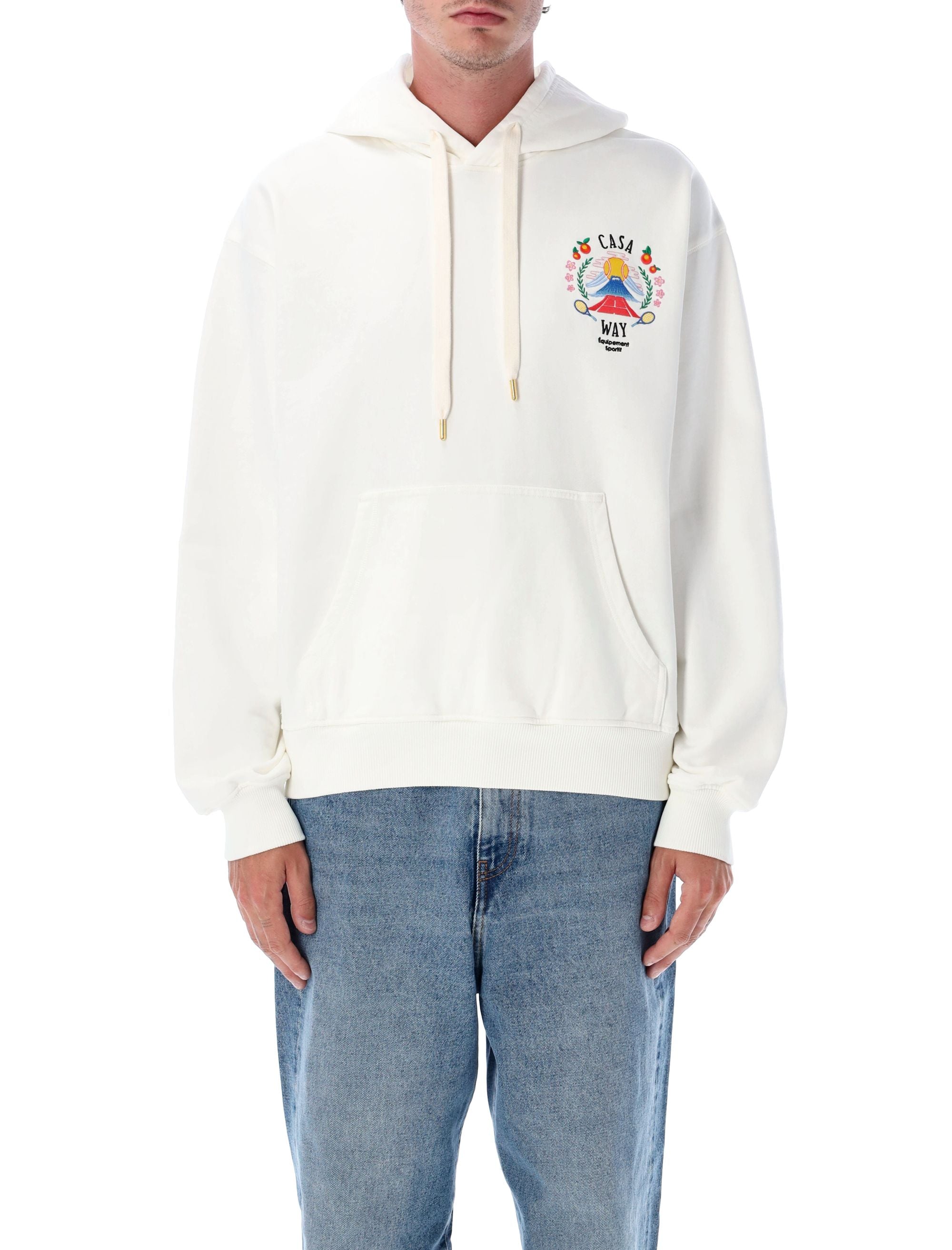 CASABLANCA Mountain Embroidered Hoodie - Size L