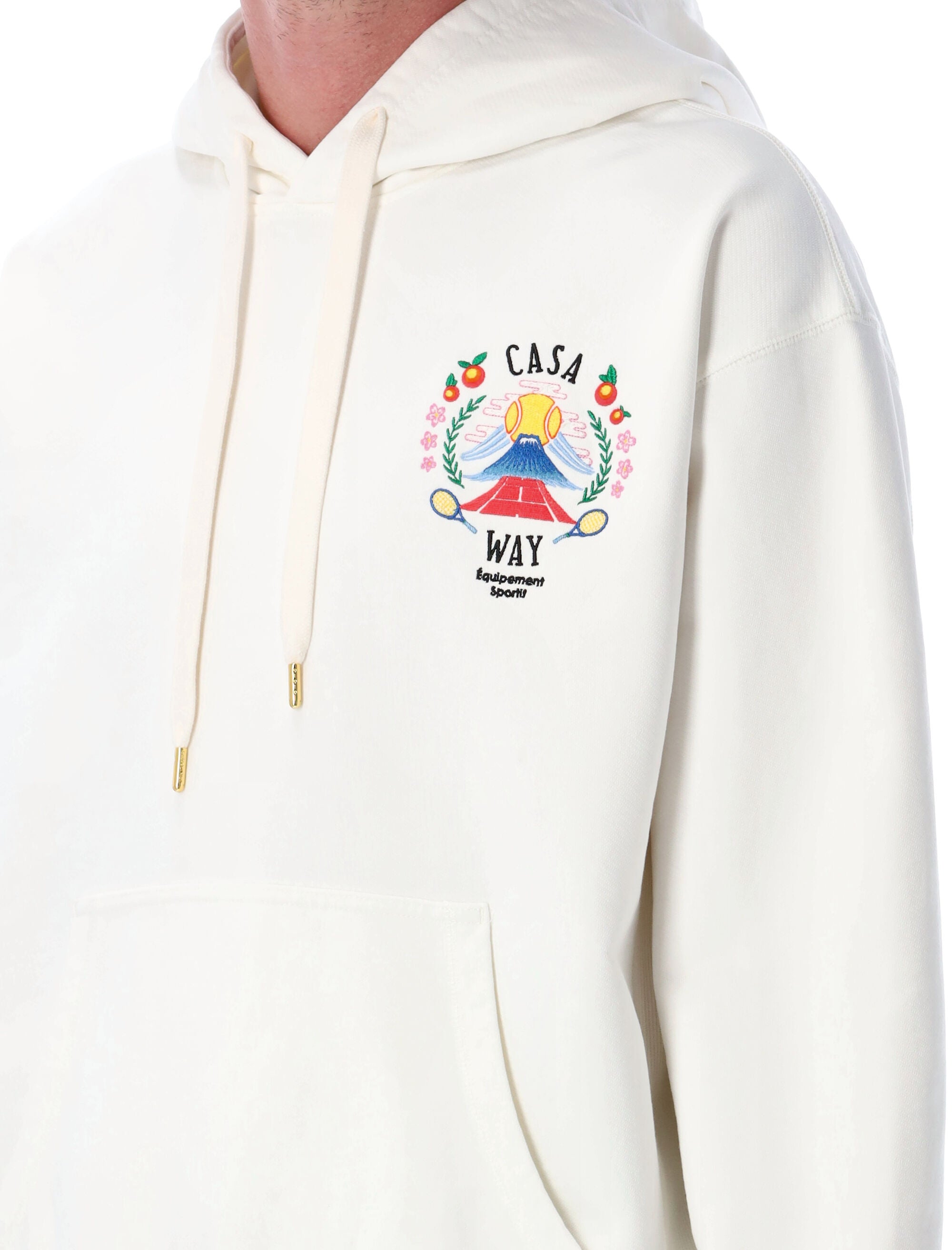 CASABLANCA Mountain Embroidered Hoodie - Size L