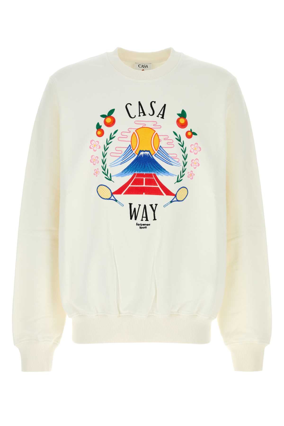CASABLANCA Mountain Embroidered Cotton Sweatshirt