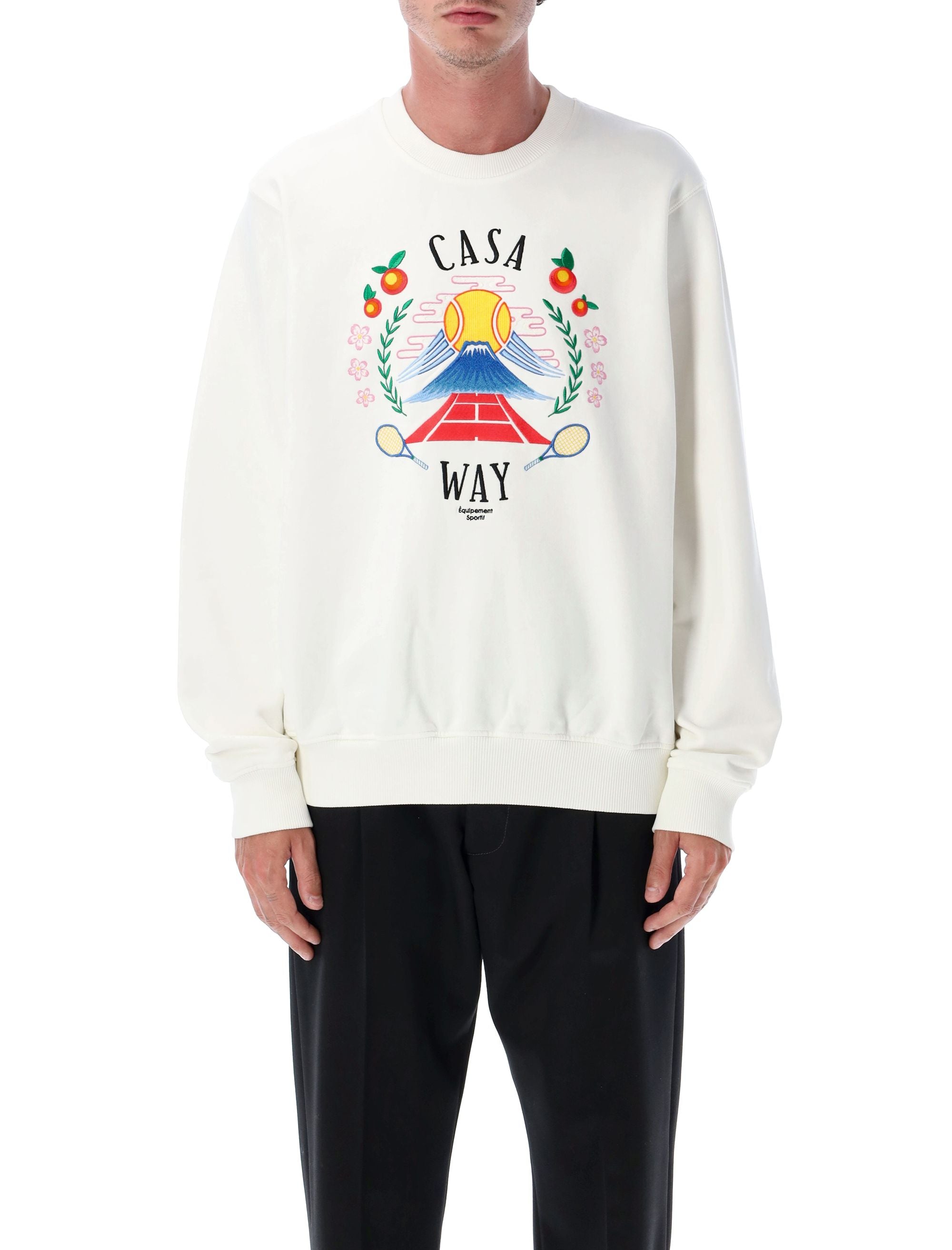 CASABLANCA Mountain Embroidered Sweatshirt - Loose Fit for Men (Size L)