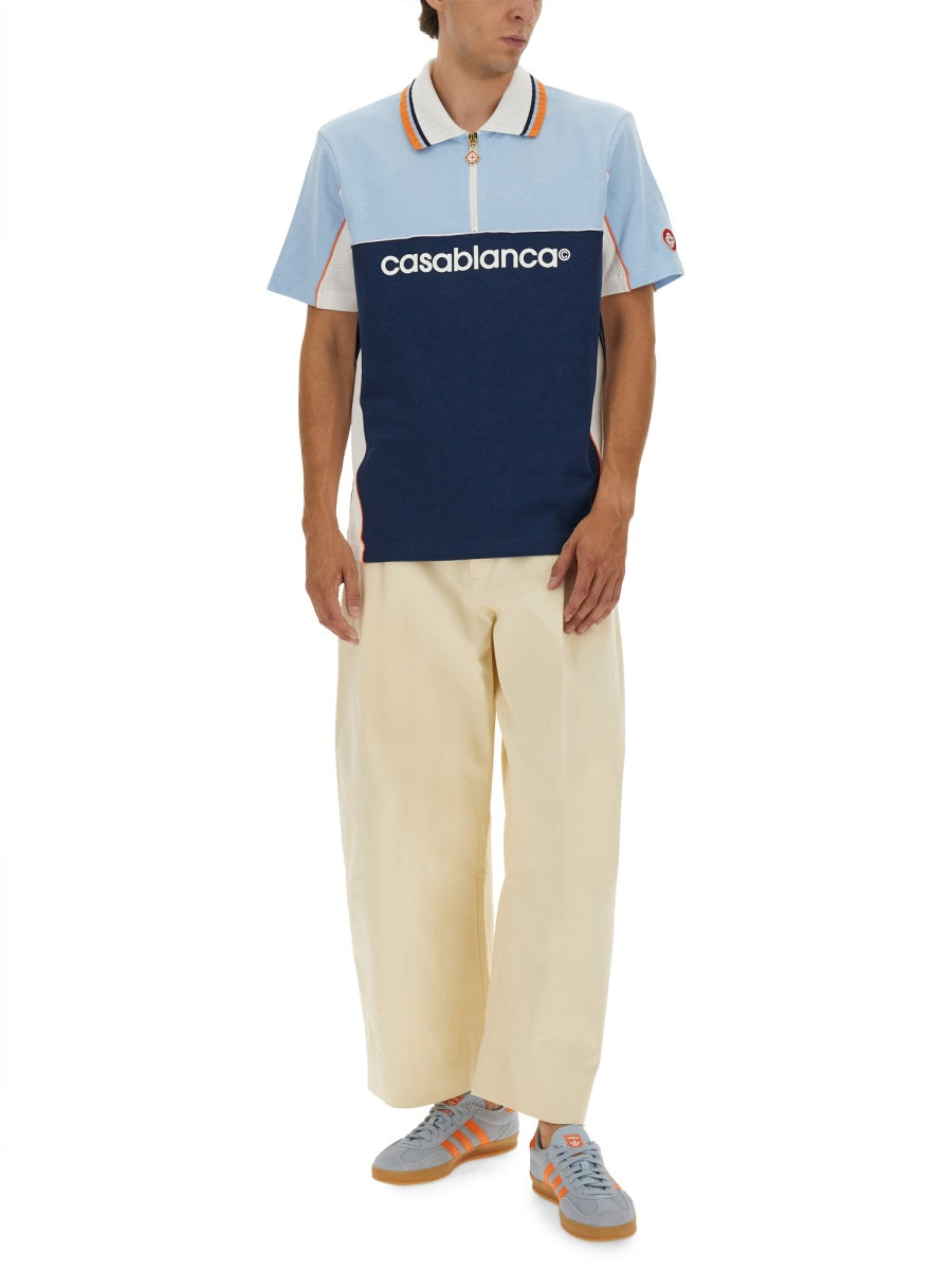 CASABLANCA Oversize Fit Polo Shirt - Seasonal Style for Men