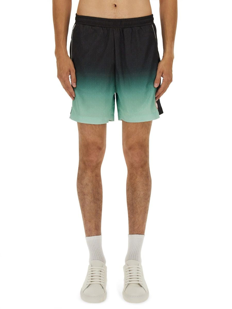 CASABLANCA Men's Multicolour Mini Polyester Shorts