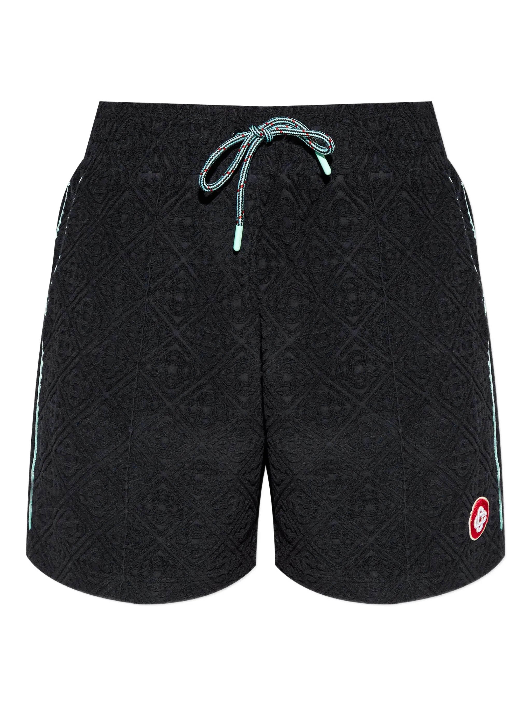 CASABLANCA Monogram Jacquard Towel Shorts - Size M