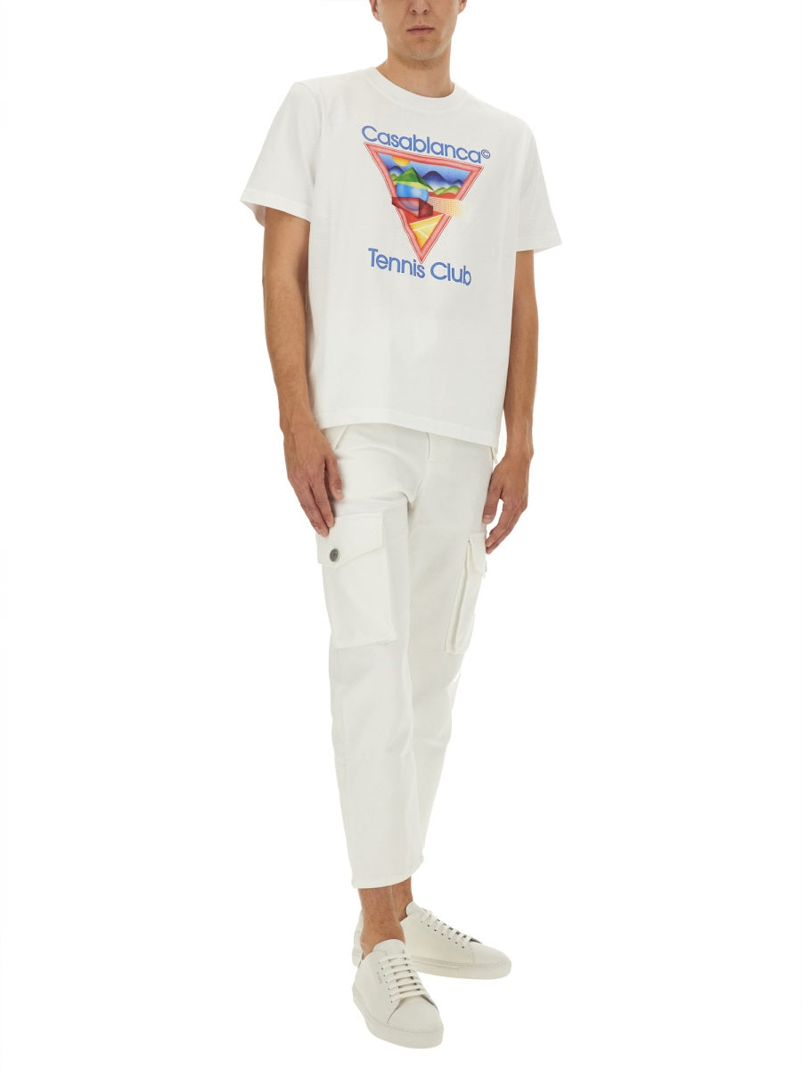CASABLANCA Multicolour Organic Cotton T-Shirts for Men - FW25