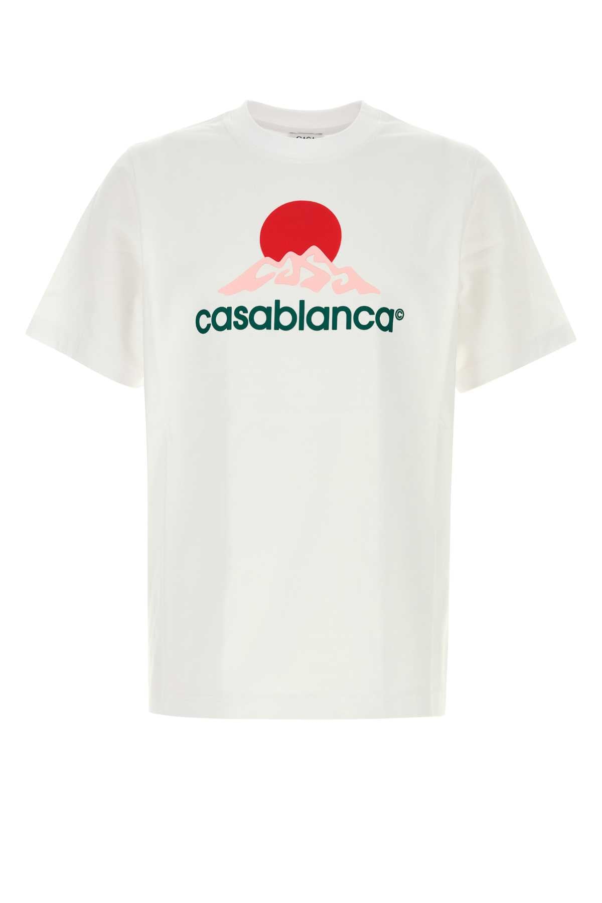CASABLANCA Cotton T-Shirt featuring Montagne Print for Men - FW25