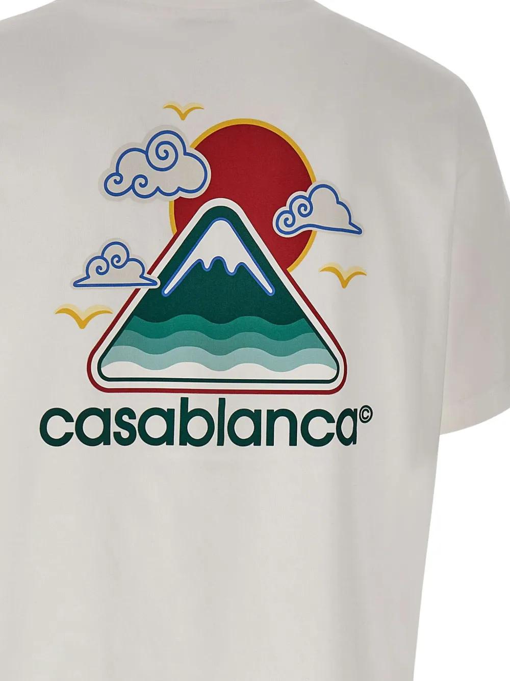 CASABLANCA Logo-Print Cotton Tee for Men - Fall/Winter 2025