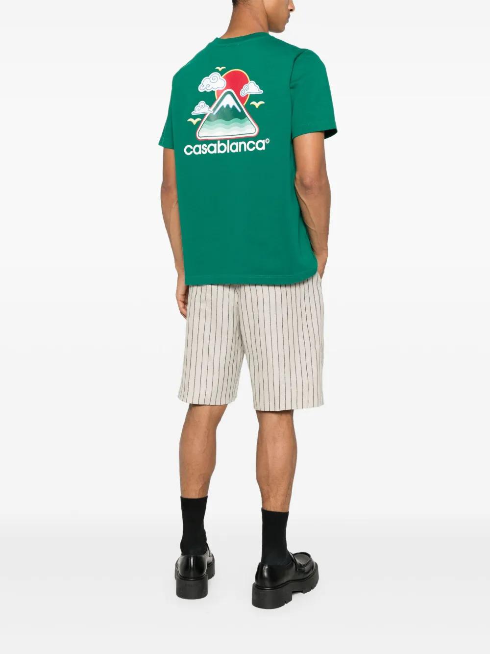 CASABLANCA Men's Organic Cotton Mountain Wave T-Shirt