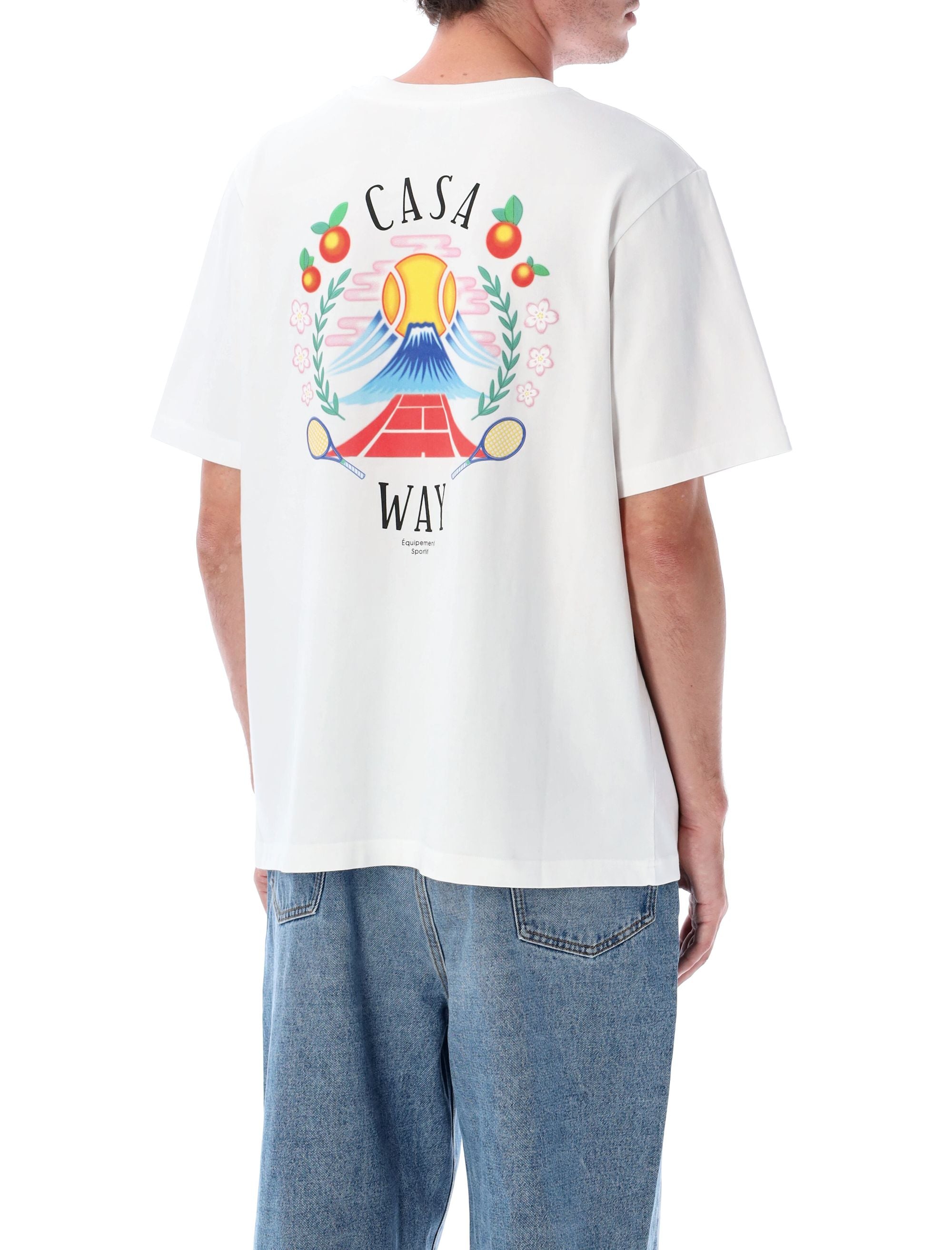 CASABLANCA Mountain Graphic T-Shirt for Men - Relaxed Fit (Size L)