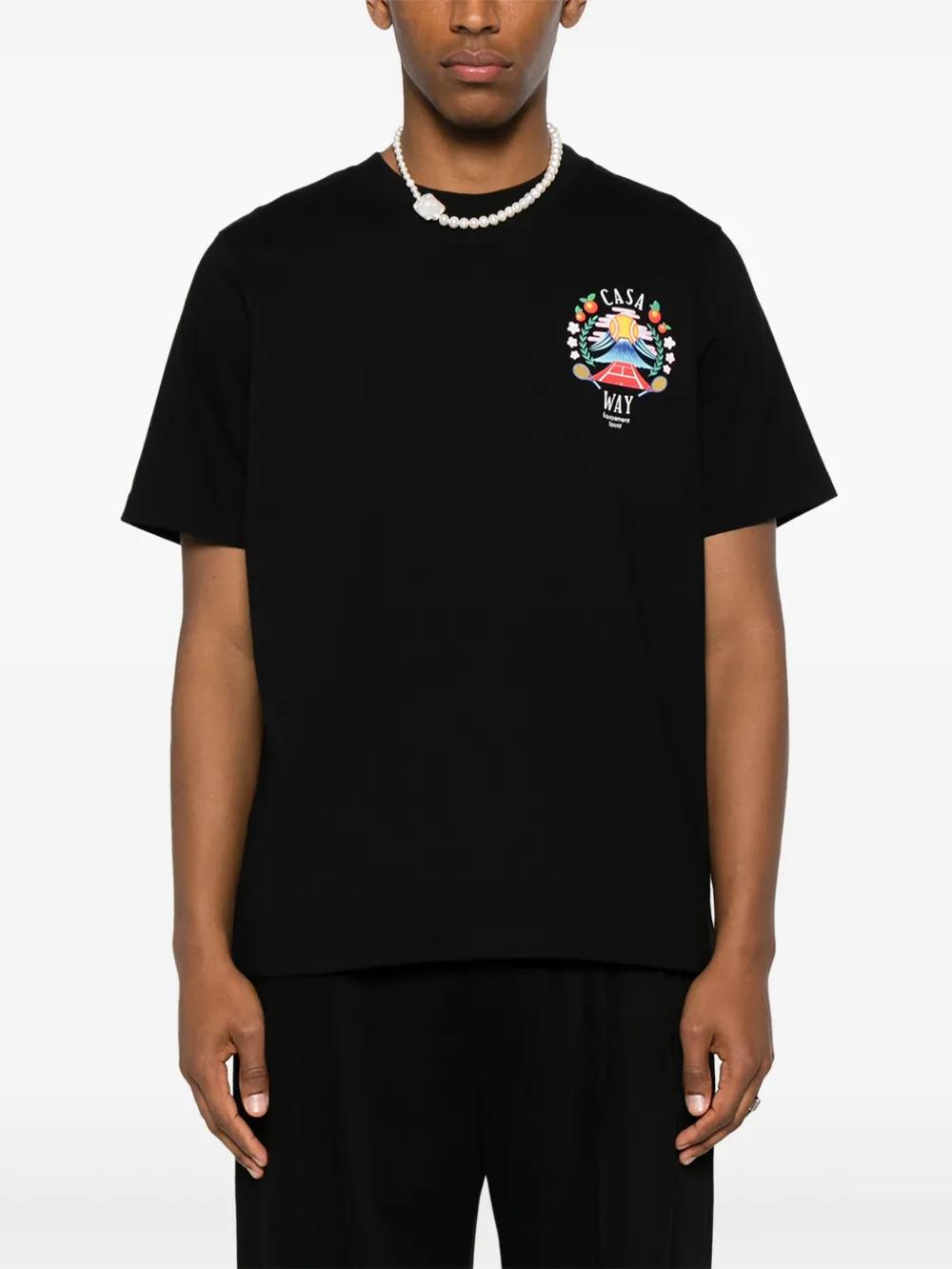 CASABLANCA Casa Way Mountain Organic Cotton Tee Shirt