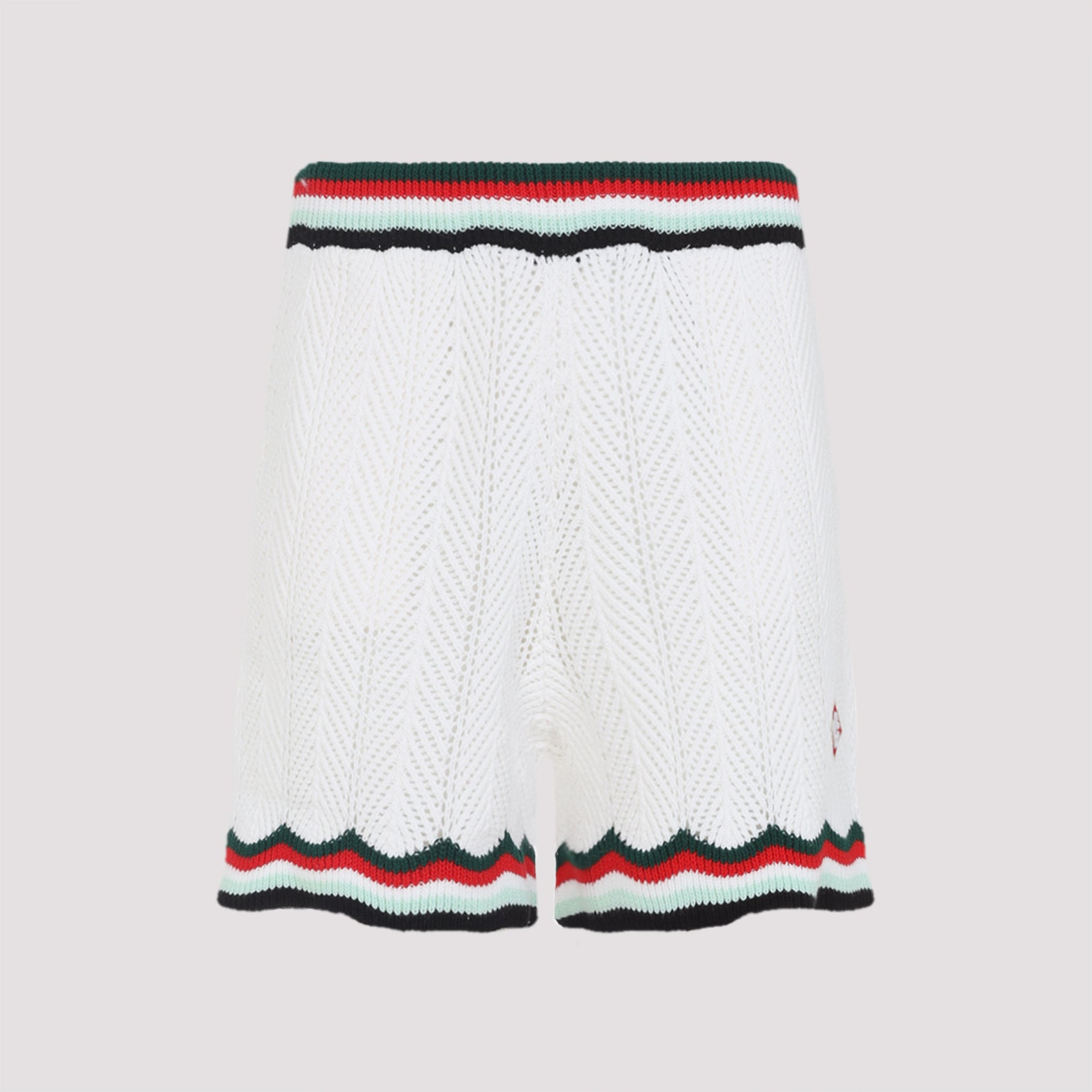 CASABLANCA Chevron Faux Crochet Mini Shorts for Men