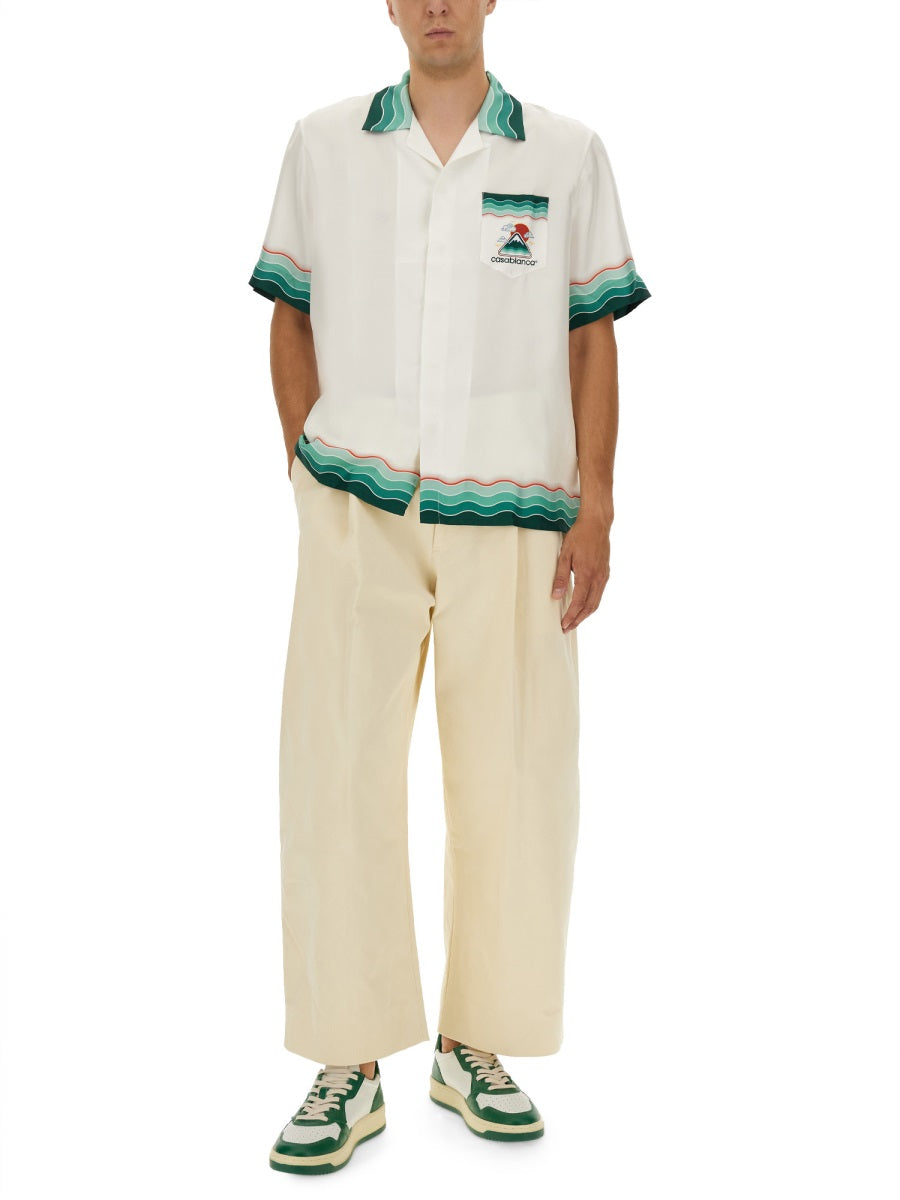 CASABLANCA Men's Silk Ondulé Shirt - Size L