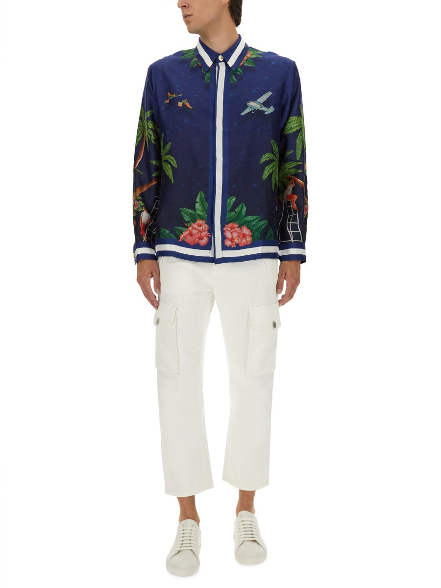 CASABLANCA Multicolour Silk Shirt for Men - FW25 Collection