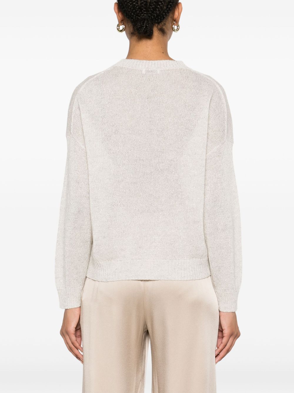 BRUNELLO CUCINELLI Mohair Wool Sweater - Women's Crew Neck Long Sleeve