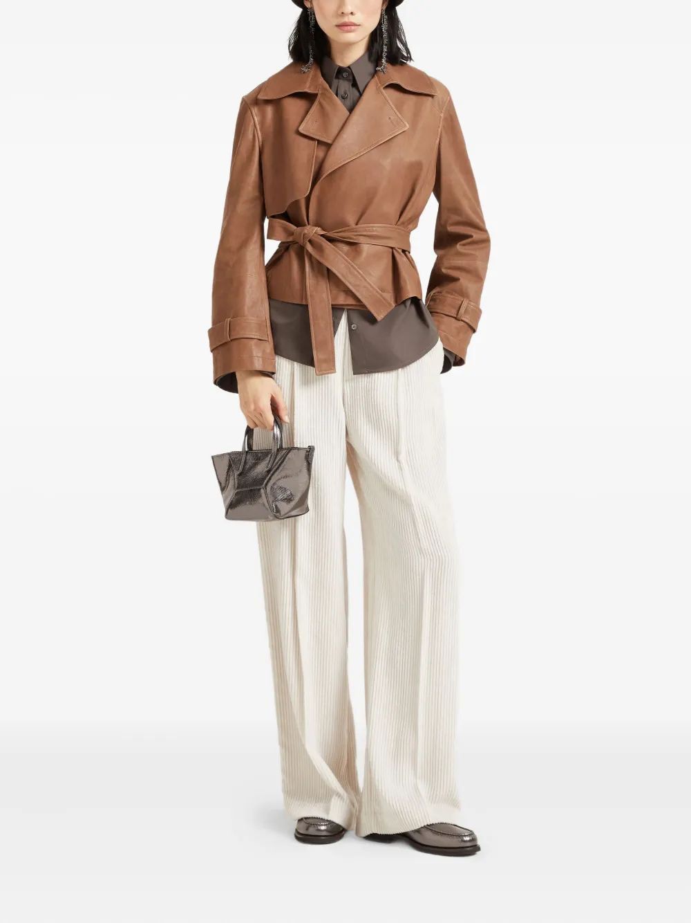 BRUNELLO CUCINELLI Luxurious Leather Jacket - Women’s Fashion Outerwear