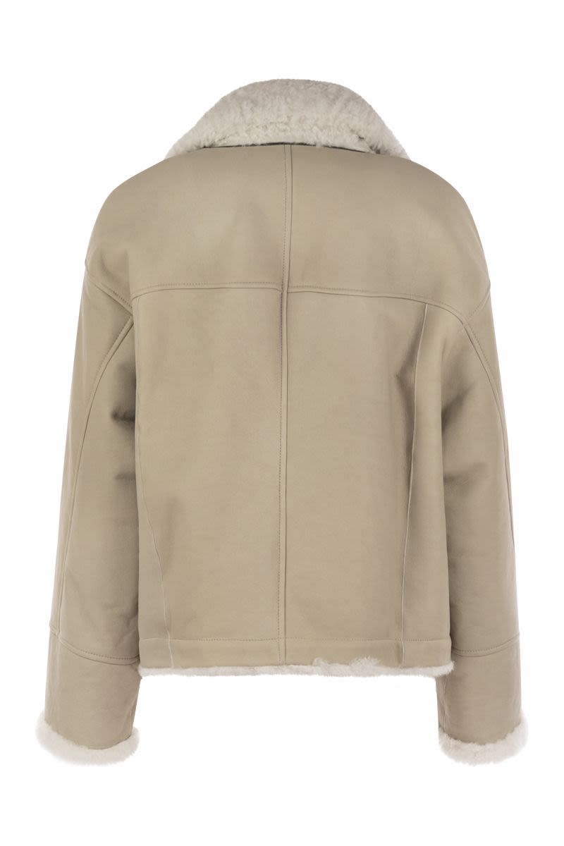 BRUNELLO CUCINELLI Mini Reversible Shearling Outerwear