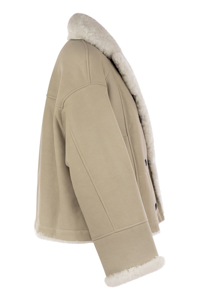 BRUNELLO CUCINELLI Mini Reversible Shearling Outerwear
