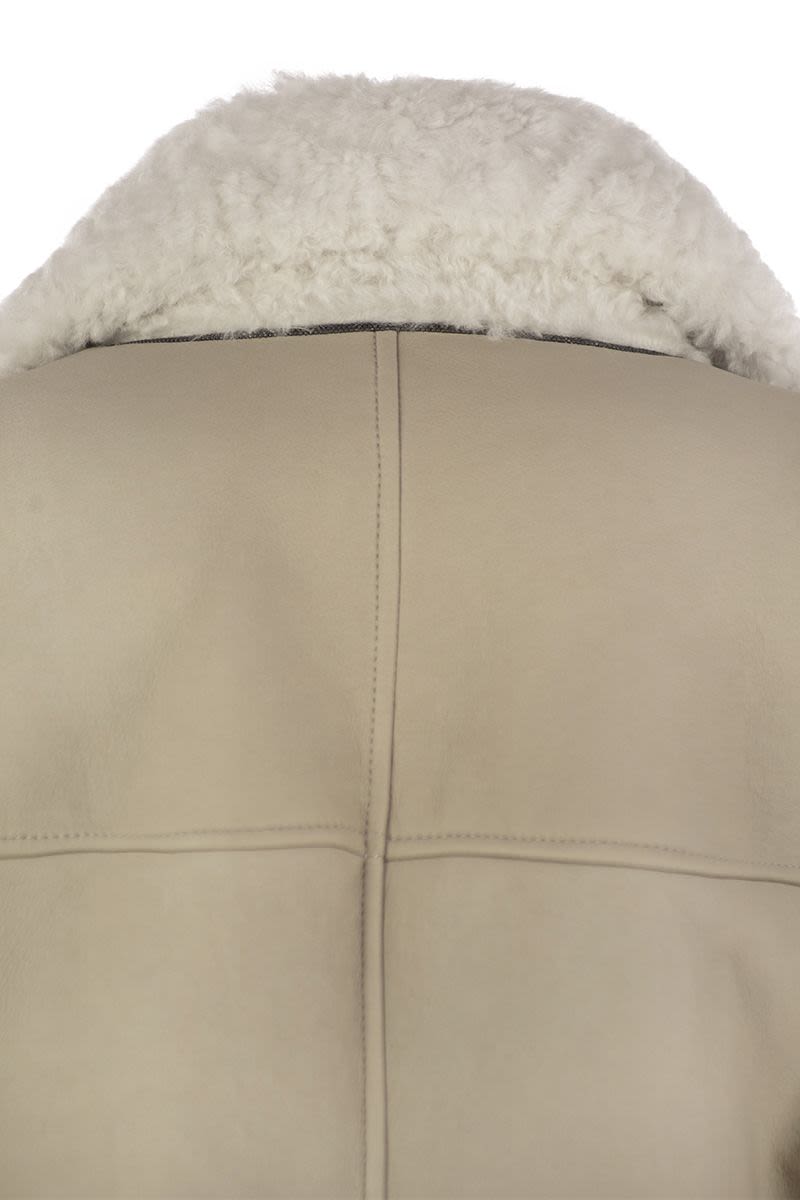 BRUNELLO CUCINELLI Mini Reversible Shearling Outerwear