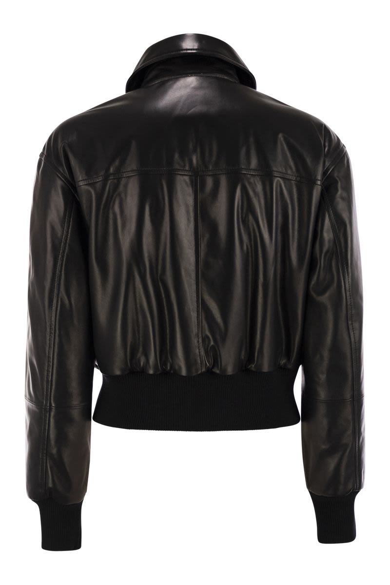 BRUNELLO CUCINELLI Mini Leather Bomber Jacket with Jewelry