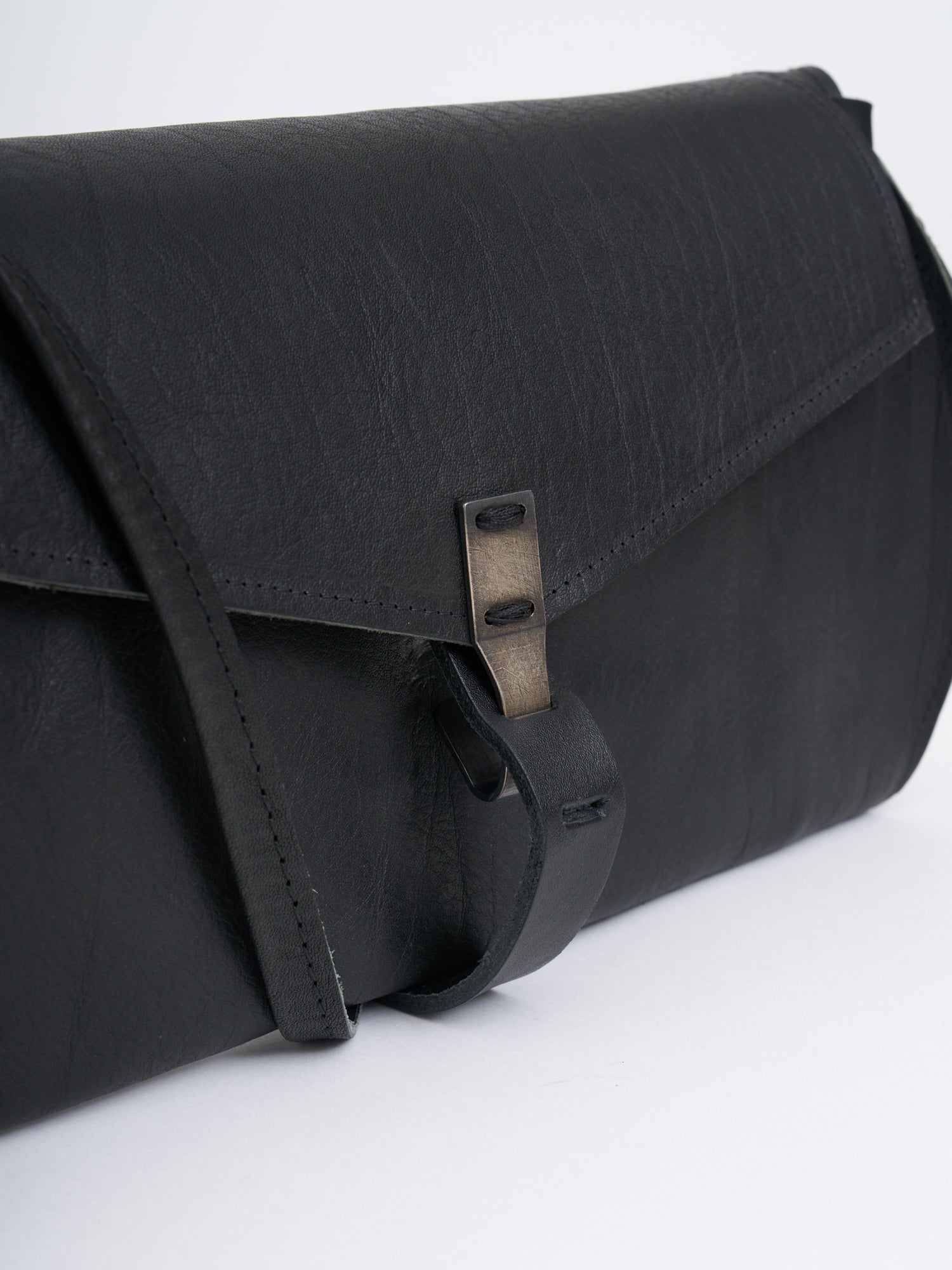 VALENTINA BANELLA Mini Hook Leather Clutch with Shoulder Strap - Perfect for Any Occasion