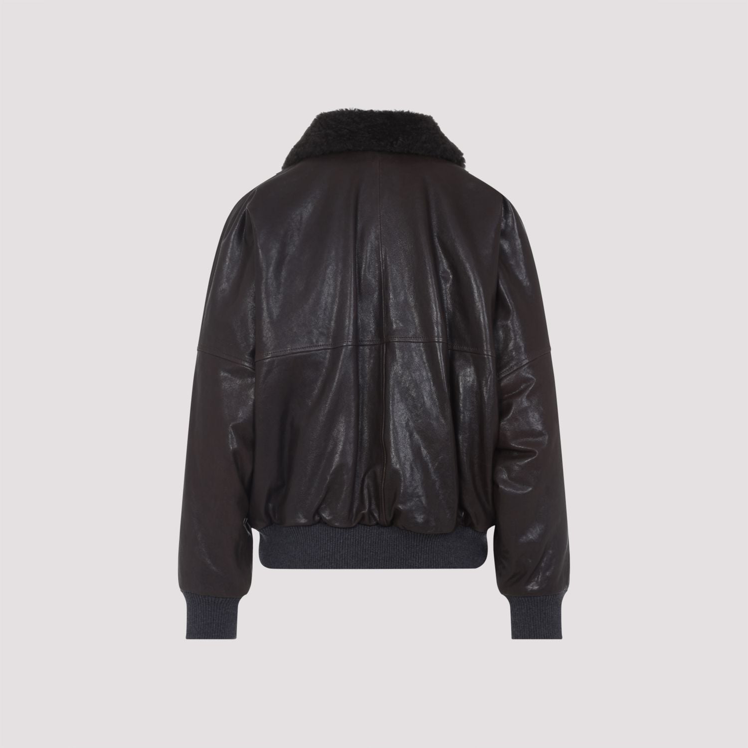 BRUNELLO CUCINELLI Leather Bomber Jacket for Women - FW25