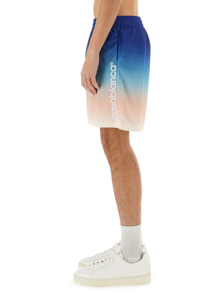 CASABLANCA Gradient Football Shorts - Men's Size M