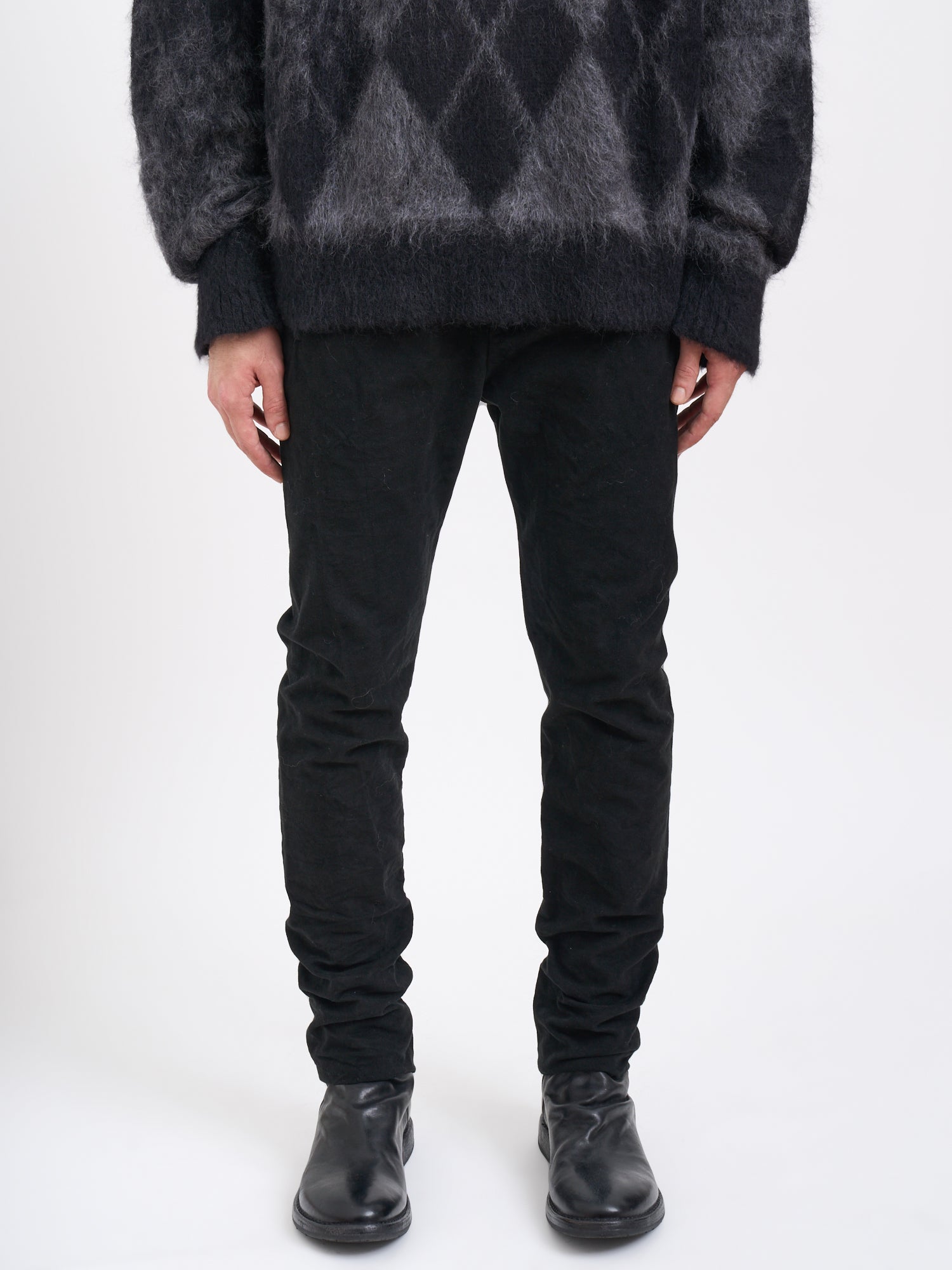 POEME BOHEMIEN Slim Fit Cotton Trousers - Model Size 48