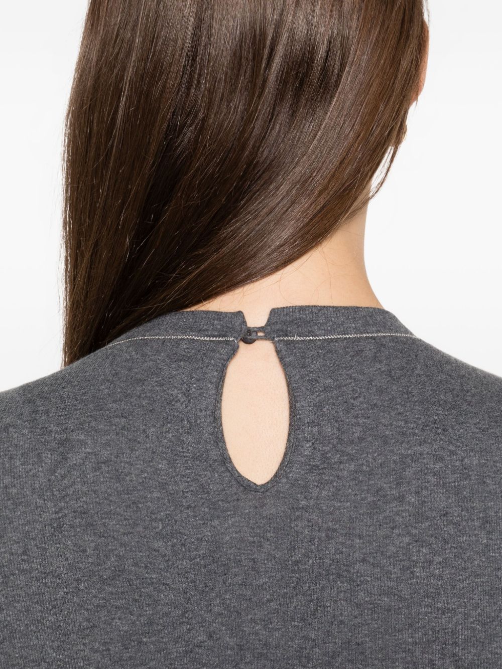 BRUNELLO CUCINELLI Crewneck Sweater with Keyhole Detail for Women - FW25