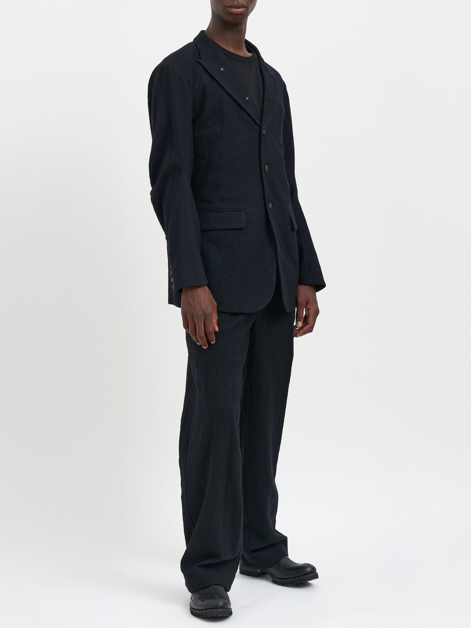 DEVOA Pleated Wide Leg Trousers in Size 3