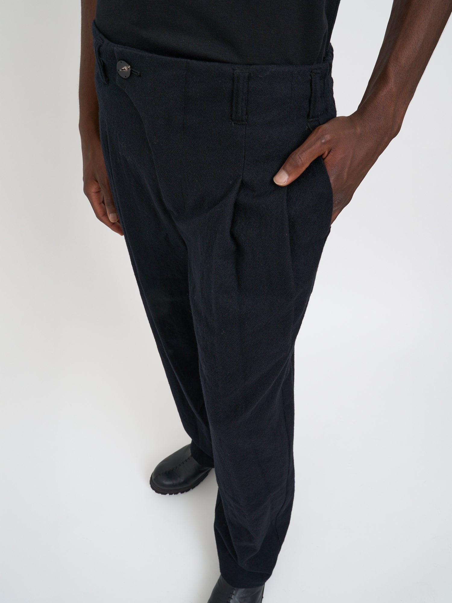 DEVOA Pleated Wide Leg Trousers in Size 3