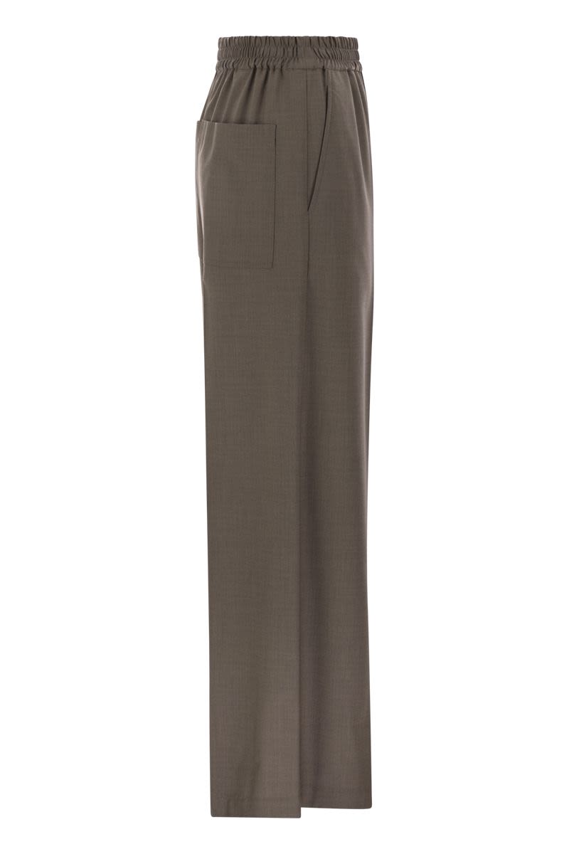 BRUNELLO CUCINELLI Tropical Luxury Wool Loose Trousers - Women’s FW25