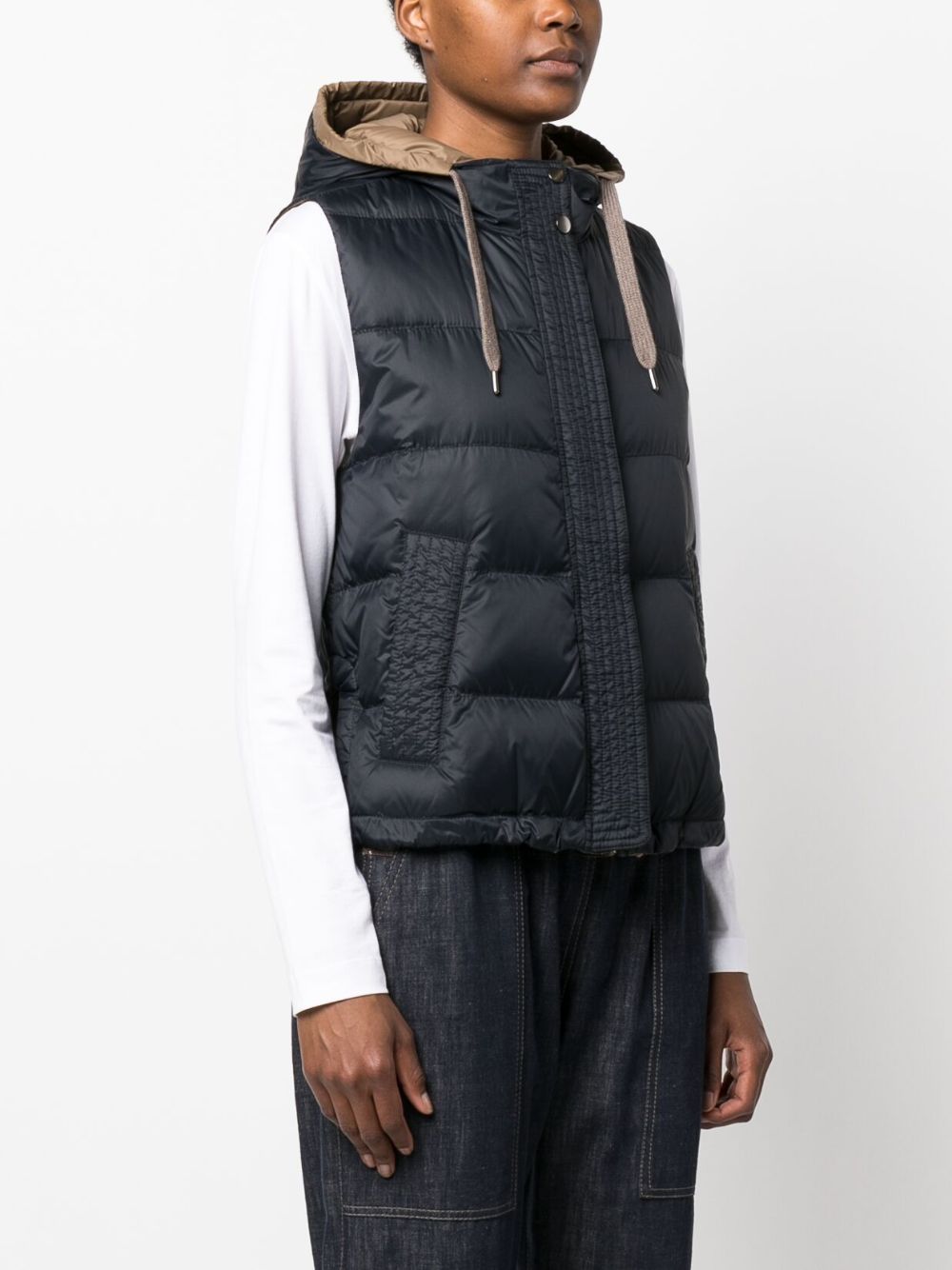 BRUNELLO CUCINELLI Padded Hooded Vest for Women