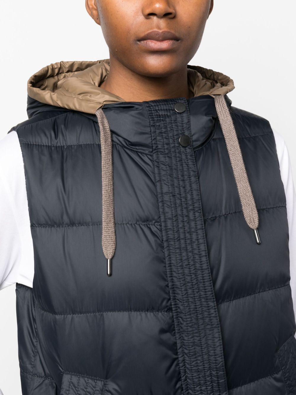 BRUNELLO CUCINELLI Padded Hooded Vest for Women