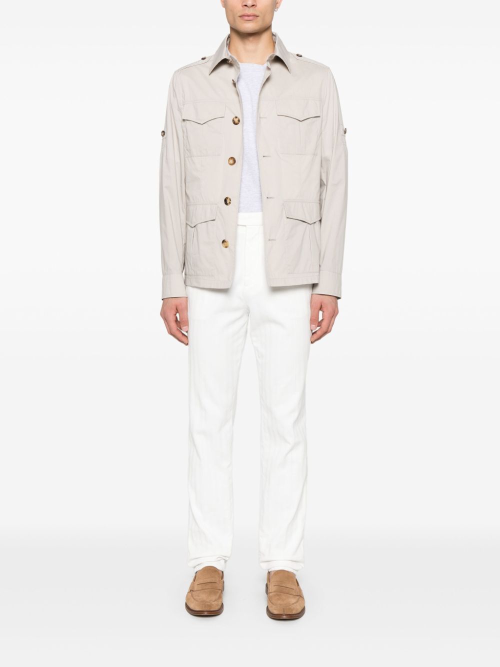 BRUNELLO CUCINELLI Saharan-Inspired Unlined Jacket for Men