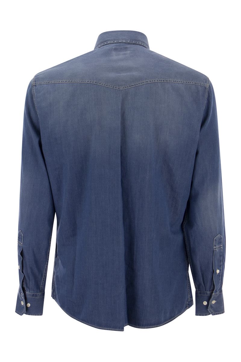 BRUNELLO CUCINELLI Easy Fit Mini Shirt with Press Studs