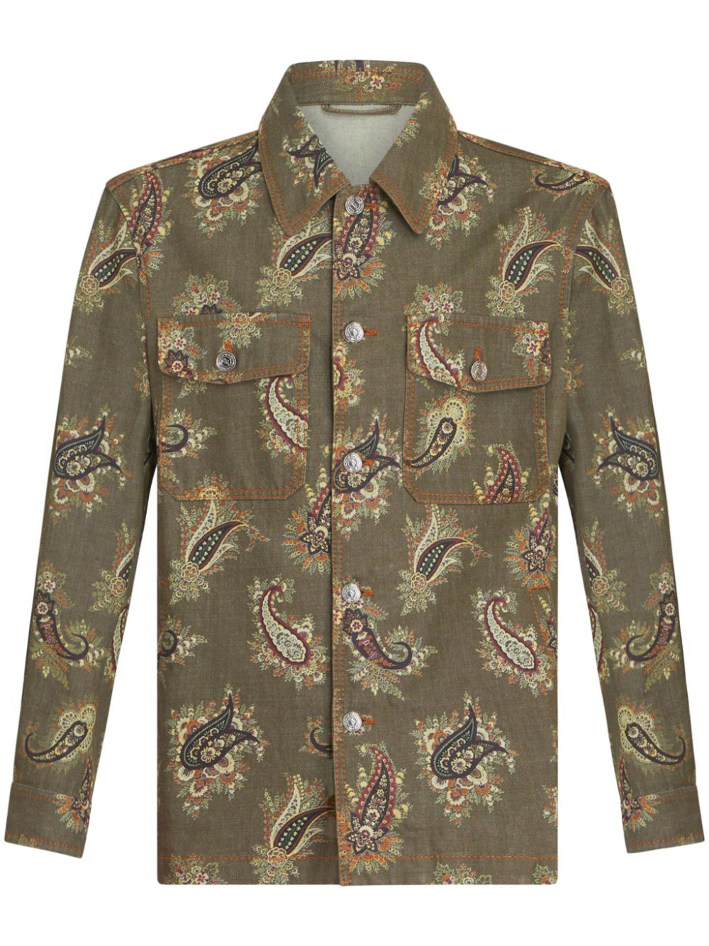 ETRO Oversized Paisley Print Shirt (Size L)
