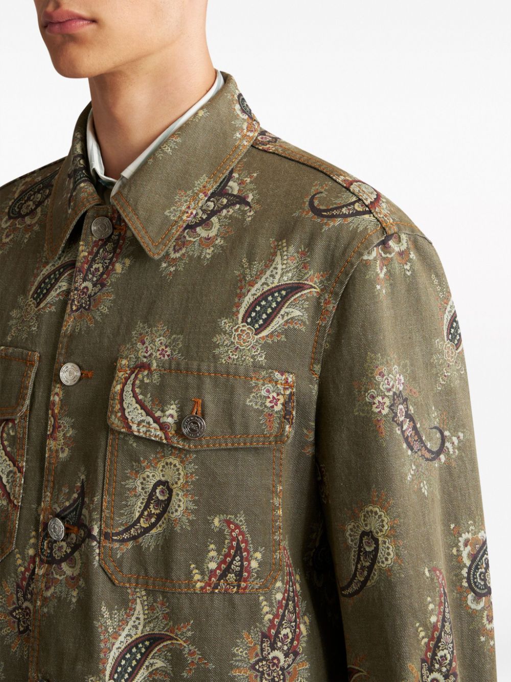 ETRO Oversized Paisley Print Shirt (Size L)