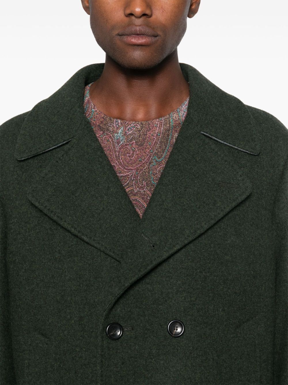 ETRO Stylish Peacoat with Welt Pockets and Sleeves