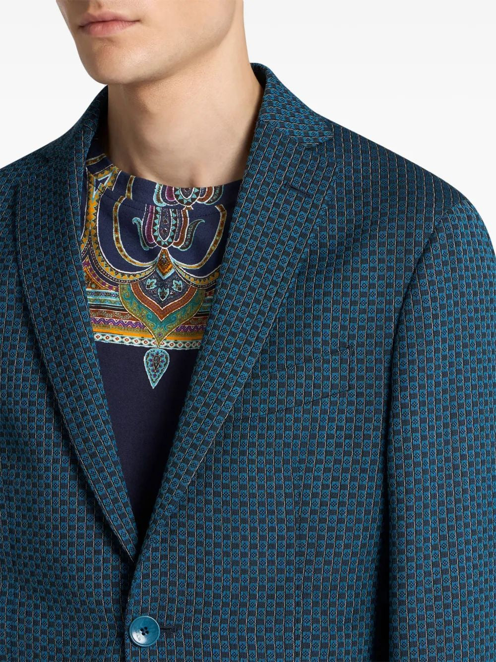 ETRO Checkered Design Blazer for Men - SS25 Collection