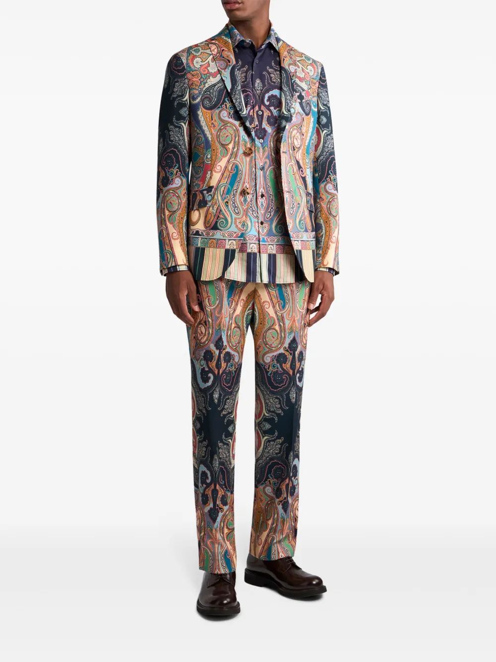 ETRO Mini Paisley Print Wool Trousers